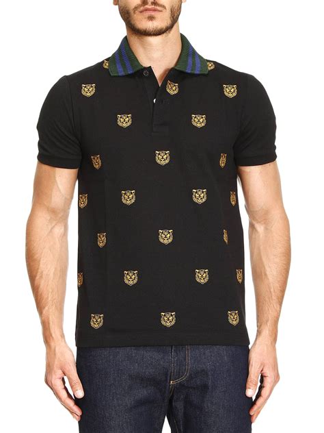 gucci tiger polo|Gucci Embroidered Tiger Polo Shirt .